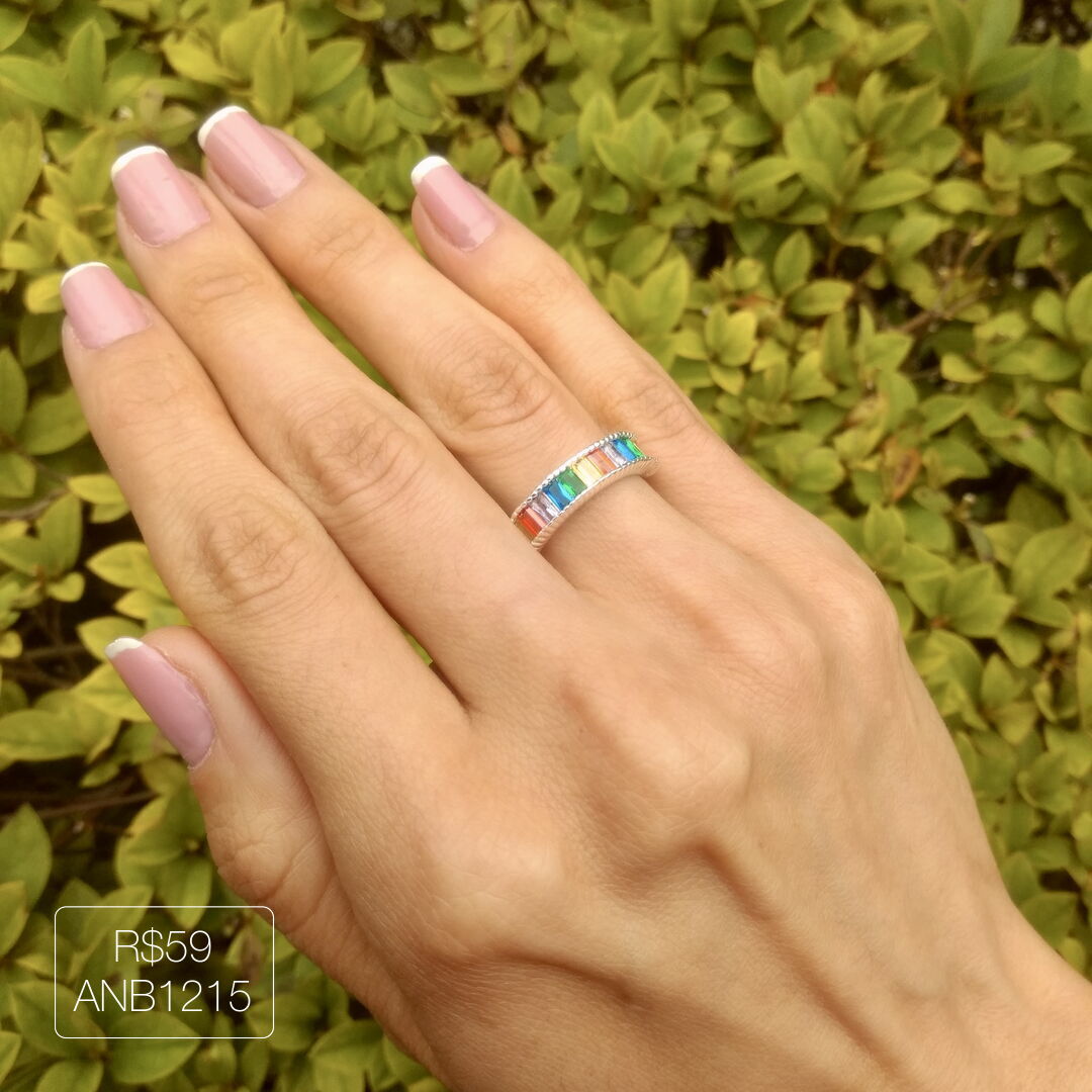 Aparador Baguetes Rainbow Prateado